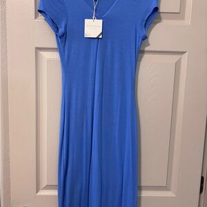 See You Monday Vibrant Blue Midi Dress
